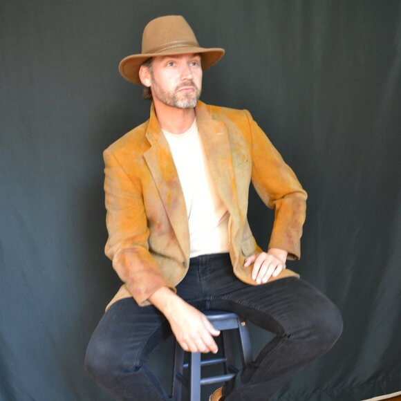 Vintage Camel Wool Jacket Coat Blazer Brown large XL tan camo black gray tie dye - Picture 14 of 16